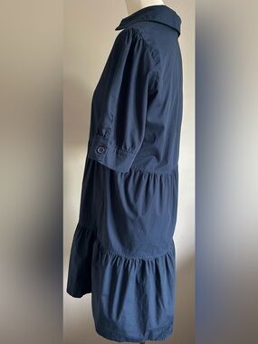 Lili Sidonio for Molly Bracken Navy Cotton Tiered Dress